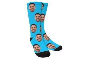Socks with custom face prints
