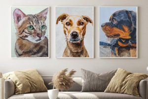 Custom pet portraits as a thoughtful gift