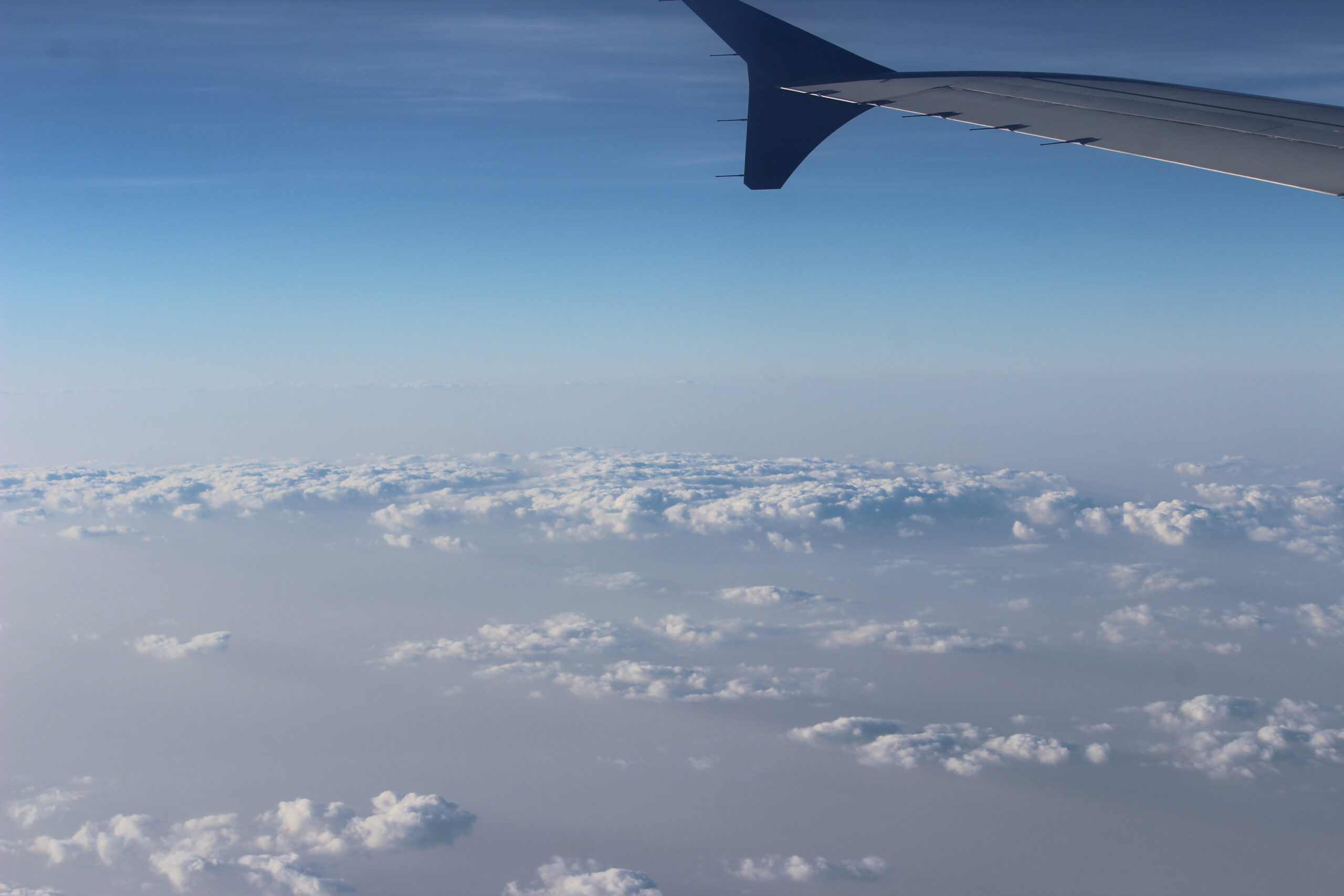 A plane nearing final descent before landing