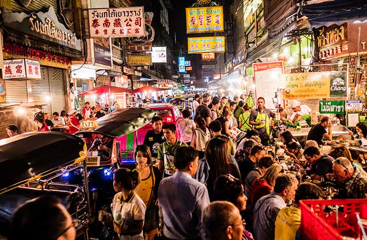 many peoples gather for public event